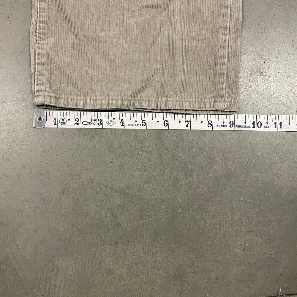 Y2K gray gap corduroy straight fit classic Jeans 34x32